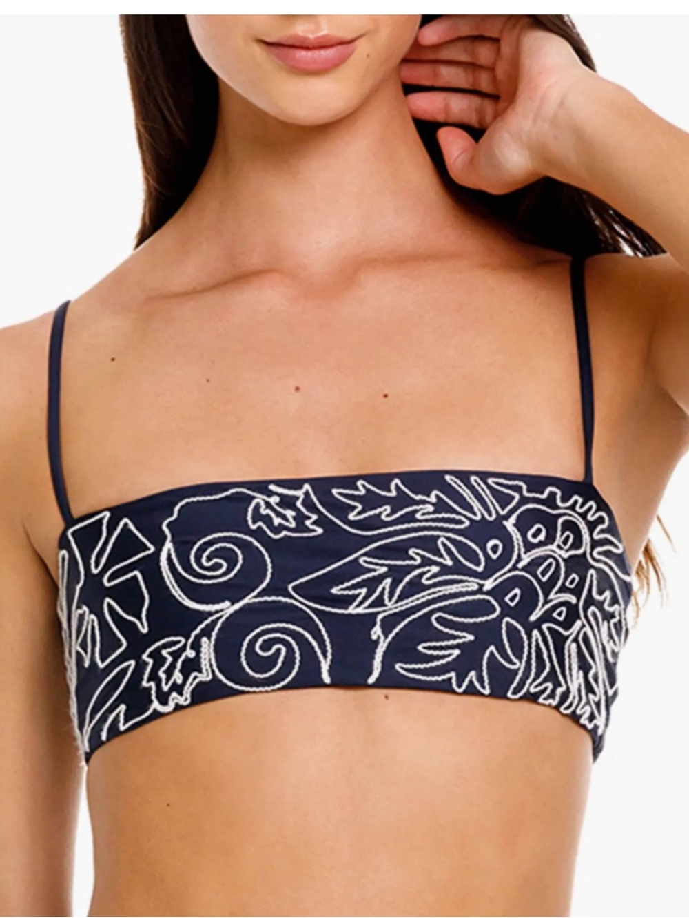 NEW! Agua Bendita Brietta Batik Embroidered Bikini top